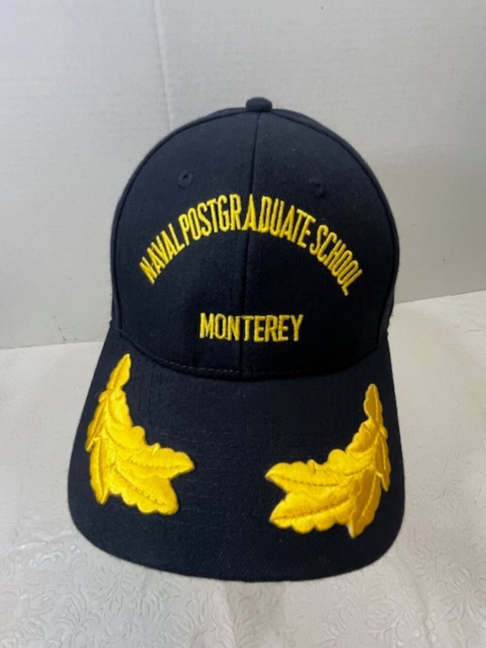 Naval Postgraduate School Monterey Embroidered Patch Leaf Baseball Snapback Hat